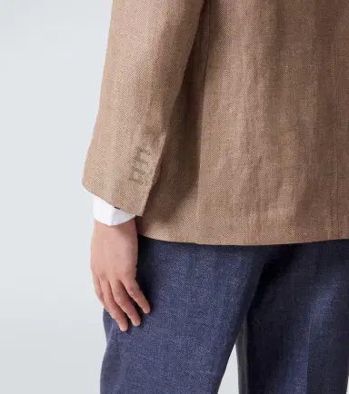 Rubinacci Herringbone linen and wool blazer | Thumbnail 8 Rubinacci Herringbone linen and wool blazer | Thumbnail 8