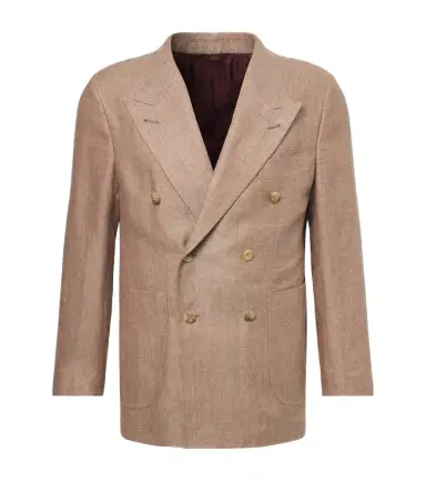 Rubinacci Herringbone linen and wool blazer | Thumbnail 1 Rubinacci Herringbone linen and wool blazer | Thumbnail 1