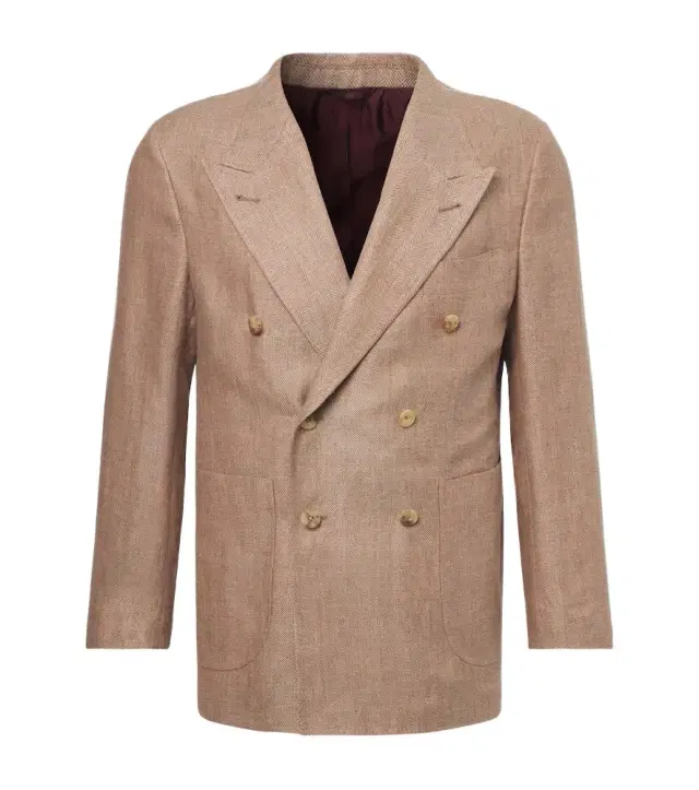 Rubinacci Herringbone linen and wool blazer
