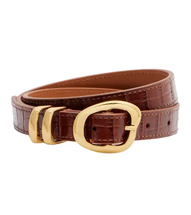 Amanu Tugela croc-effect leather belt