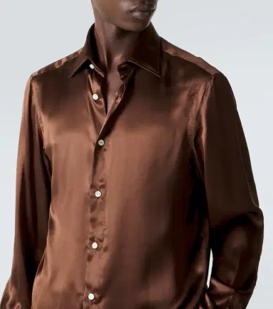 Rubinacci Silk satin shirt | Thumbnail 2