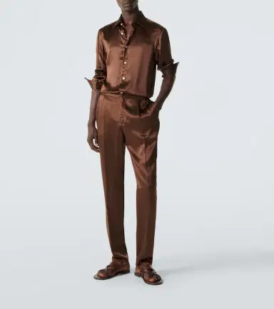Rubinacci Silk satin shirt | Thumbnail 4