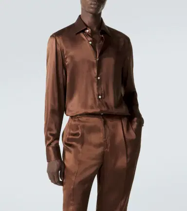 Rubinacci Silk satin shirt | Thumbnail 6
