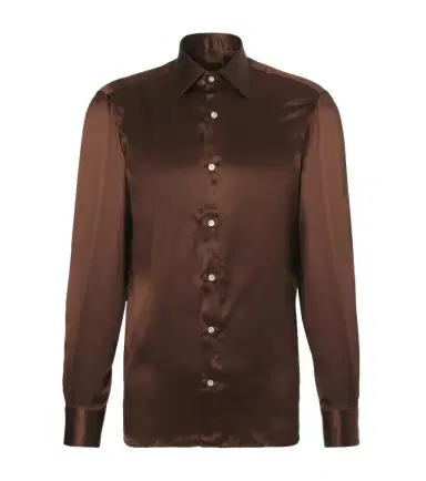 Rubinacci Silk satin shirt | Thumbnail 1