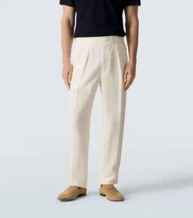 Rubinacci Linen tapered pants | Thumbnail 2 Rubinacci Linen tapered pants | Thumbnail 2