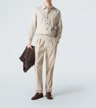 Rubinacci Manny cotton twill tapered pants | Thumbnail 5