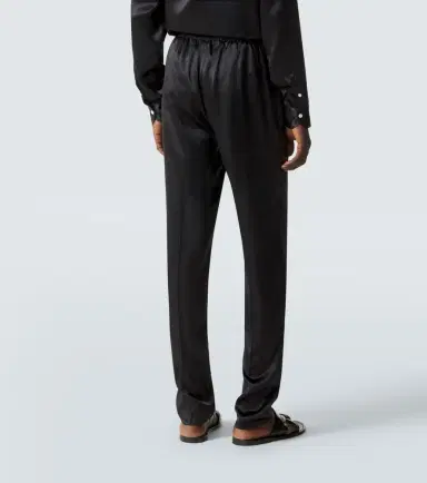 Rubinacci Reversible silk straight pants | Thumbnail 5 Rubinacci Reversible silk straight pants | Thumbnail 5