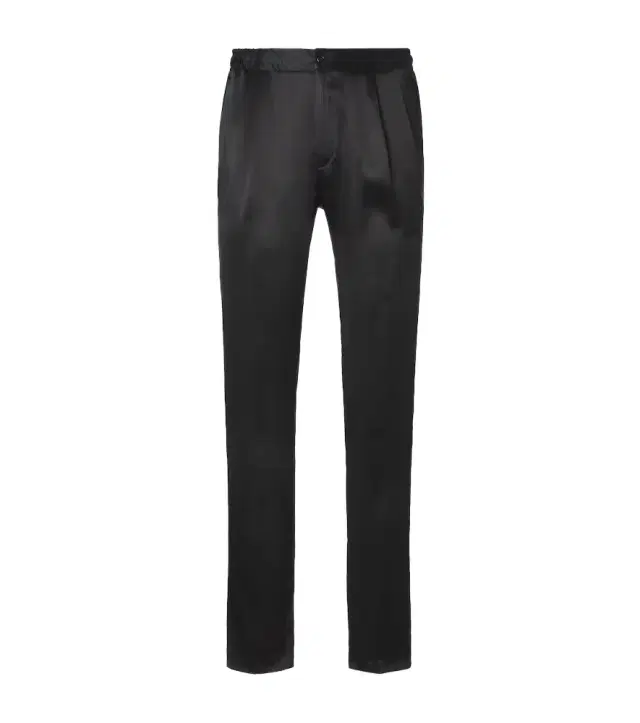 Reversible silk straight pants