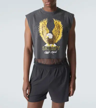 Satisfy othTech cropped cotton jersey tank top | Thumbnail 2