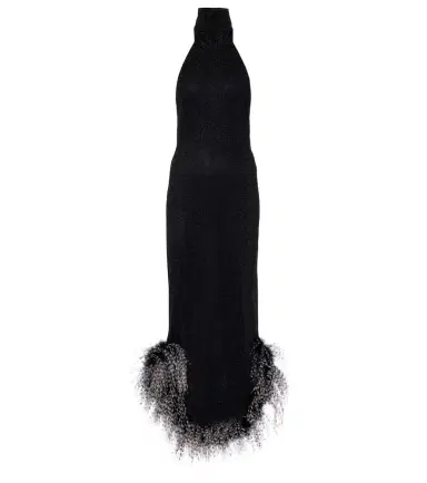 Oséree Oséree Lumière Plumage halterneck maxi dress | Thumbnail 1 Oséree Oséree Lumière Plumage halterneck maxi dress | Thumbnail 1