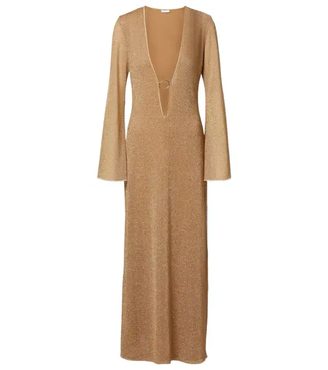 Oseree Oséree Lamé maxi dress