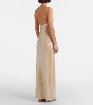 Oseree Oséree Marylin sequined maxi dress | Thumbnail 4