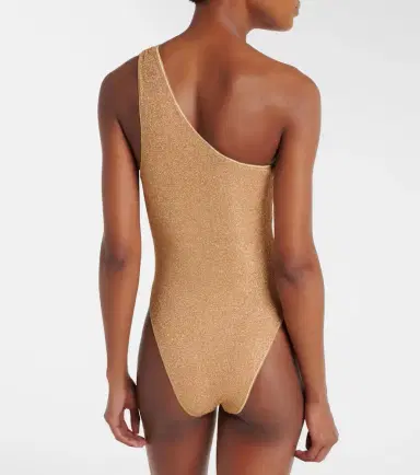 Oséree Oséree Embellished one-shoulder lamé swimsuit | Thumbnail 4
