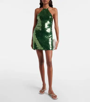 Oséree Oséree Marylin sequined halterneck minidress | Thumbnail 4