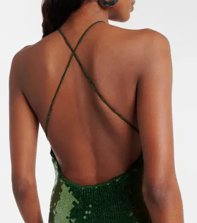 Oséree Oséree Marylin sequined halterneck minidress | Thumbnail 6