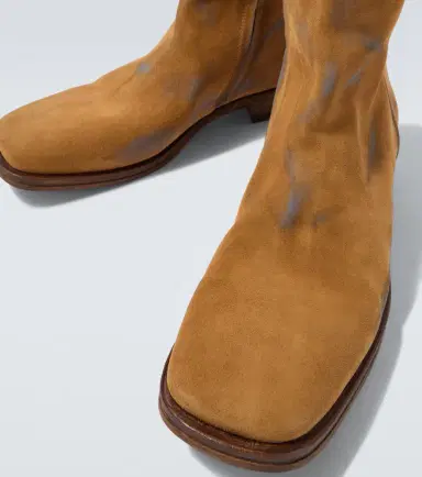 Acne Studios Distressed suede ankle boots | Thumbnail 4