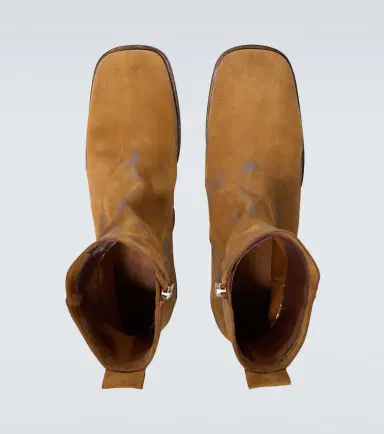 Acne Studios Distressed suede ankle boots | Thumbnail 6