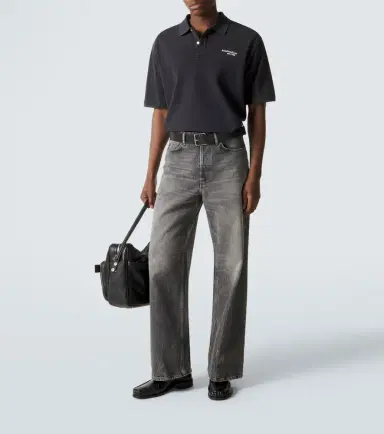 Acne Studios Cotton piqué polo shirt | Thumbnail 4