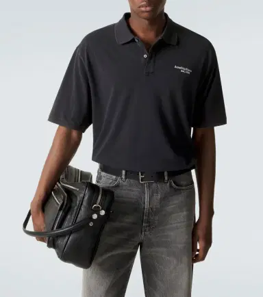 Acne Studios Cotton piqué polo shirt | Thumbnail 5