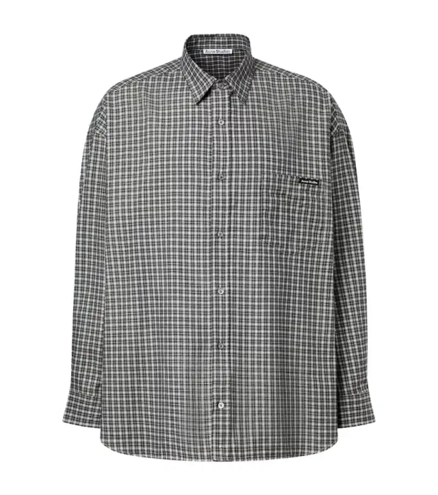 Checked cotton flannel shirt