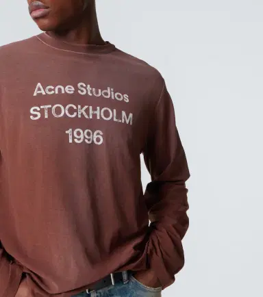 Acne Studios Logo cotton and hemp T-shirt | Thumbnail 2