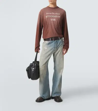 Acne Studios Logo cotton and hemp T-shirt | Thumbnail 3