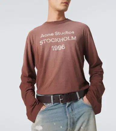 Acne Studios Logo cotton and hemp T-shirt | Thumbnail 5