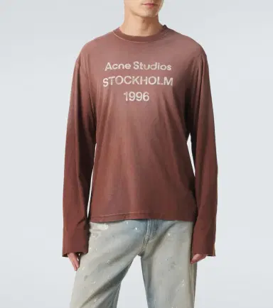 Acne Studios Logo cotton and hemp T-shirt | Thumbnail 6
