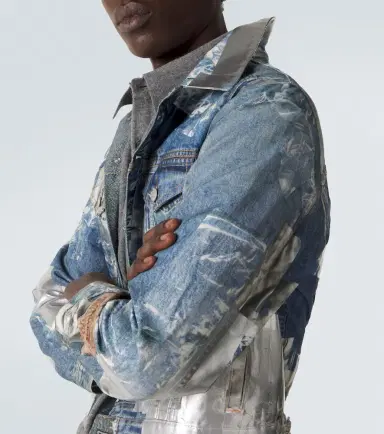 Acne Studios Printed denim jacket | Thumbnail 2