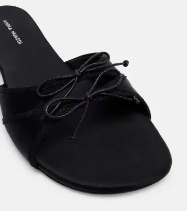 Amina Muaddi Eleonora bow-detail satin sandals | Thumbnail 2