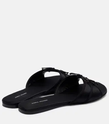Amina Muaddi Eleonora bow-detail satin sandals | Thumbnail 3