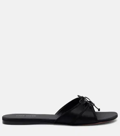Amina Muaddi Eleonora bow-detail satin sandals | Thumbnail 4