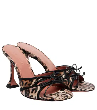 Amina Muaddi Eleonora leopard-print mules | Thumbnail 1 Amina Muaddi Eleonora leopard-print mules | Thumbnail 1