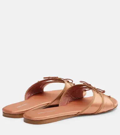 Amina Muaddi Eleonora bow-detail satin sandals | Thumbnail 3 Amina Muaddi Eleonora bow-detail satin sandals | Thumbnail 3
