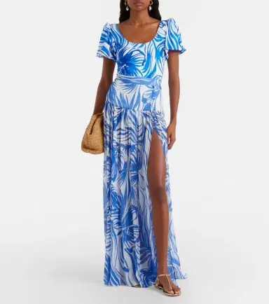 Alexandra Miro Jaimee high-rise printed maxi skirt | Thumbnail 5