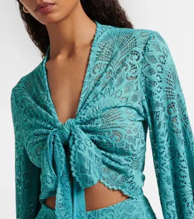 Alexandra Miro Tabitha lace crop top | Thumbnail 6