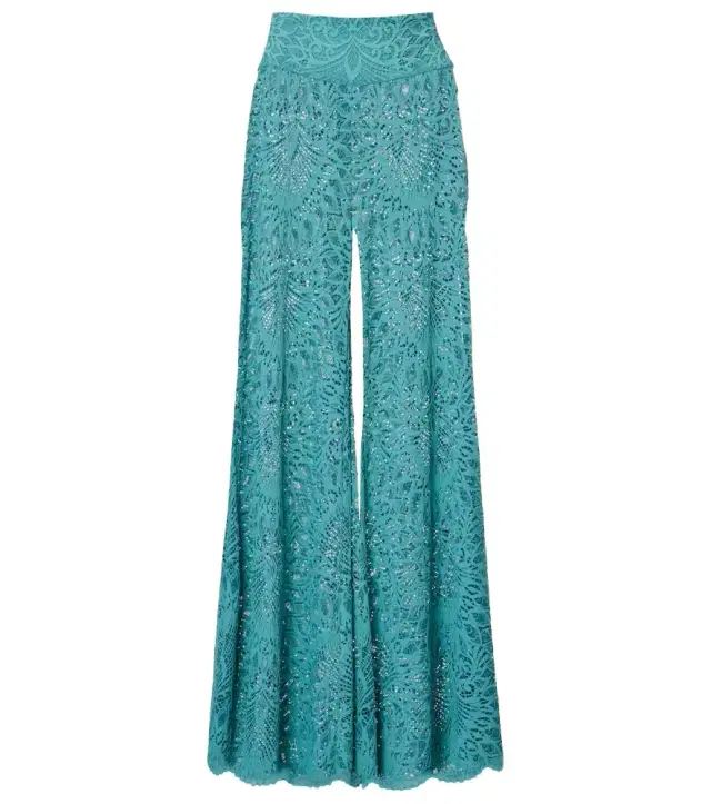 Paloma lace wide-leg pants
