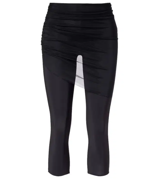 Nensi Dojaka Cropped tulle-trimmed leggings