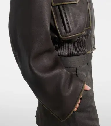 Acne Studios Leather bomber jacket | Thumbnail 7 Acne Studios Leather bomber jacket | Thumbnail 7