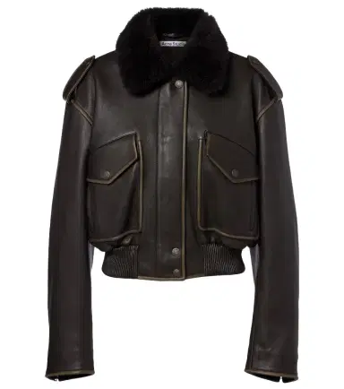 Acne Studios Leather bomber jacket | Thumbnail 1 Acne Studios Leather bomber jacket | Thumbnail 1