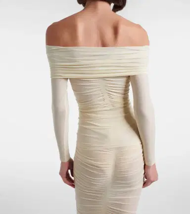 Wolford Draped semi-sheer off-shoulder top | Thumbnail 3 Wolford Draped semi-sheer off-shoulder top | Thumbnail 3