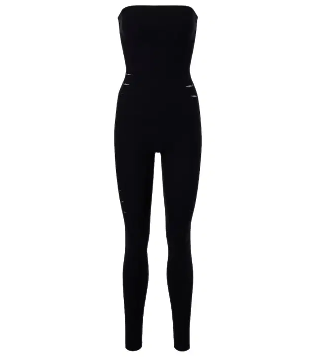 Wolford Slash cutout strapless jersey catsuit