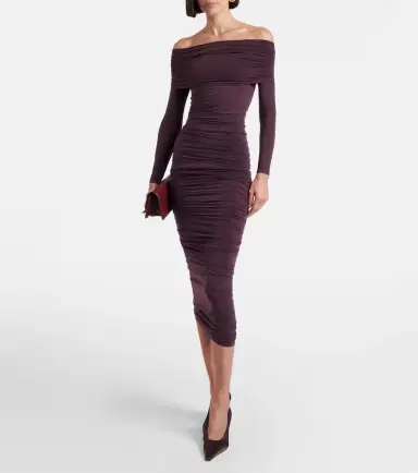 Wolford Ruched semi-sheer off-shoulder top | Thumbnail 2 Wolford Ruched semi-sheer off-shoulder top | Thumbnail 2