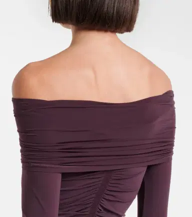 Wolford Ruched semi-sheer off-shoulder top | Thumbnail 3 Wolford Ruched semi-sheer off-shoulder top | Thumbnail 3