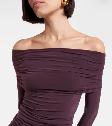 Wolford Ruched semi-sheer off-shoulder top | Thumbnail 6 Wolford Ruched semi-sheer off-shoulder top | Thumbnail 6