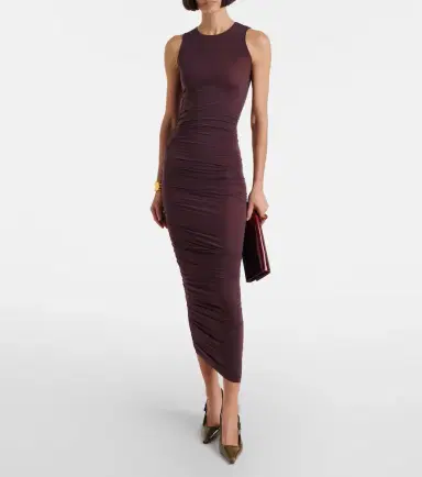 Wolford Ruched sheer midi dress | Thumbnail 3