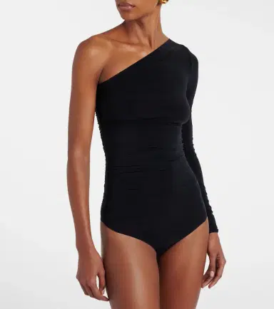 Wolford Draped semi-sheer bodysuit | Thumbnail 4