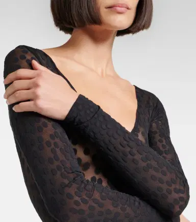 Wolford Sweet Dots polka-dot sheer catsuit | Thumbnail 4