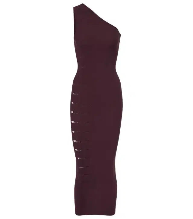 Slash one-shoulder midi dress