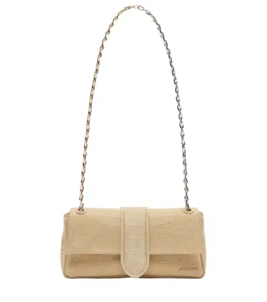 Jacquemus Bambino Chaîne suede shoulder bag | Thumbnail 1 Jacquemus Bambino Chaîne suede shoulder bag | Thumbnail 1